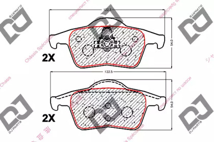 Комплект тормозных колодок DJ PARTS BP1904